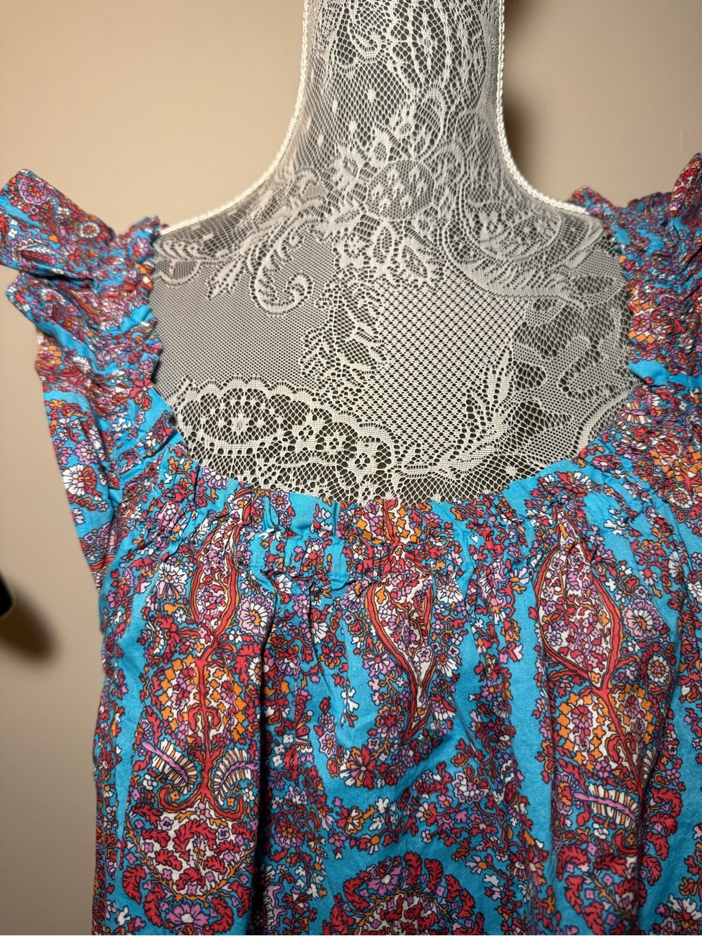J. Crew reimagined women’s dress Flutter Sleeve Lightweight paisley floral sz M - Picture 3 of 9